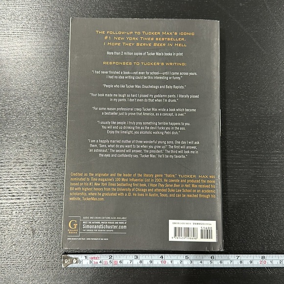 Assholes Finish First Book by Tucker Max - Picture 3 of 3